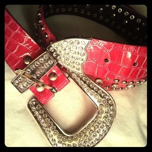 Cute pink bling belt